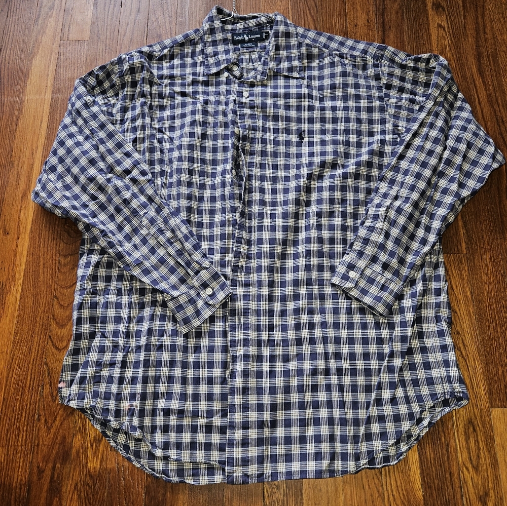 Mens Plaid Ralph Lauren Blake shirt XL